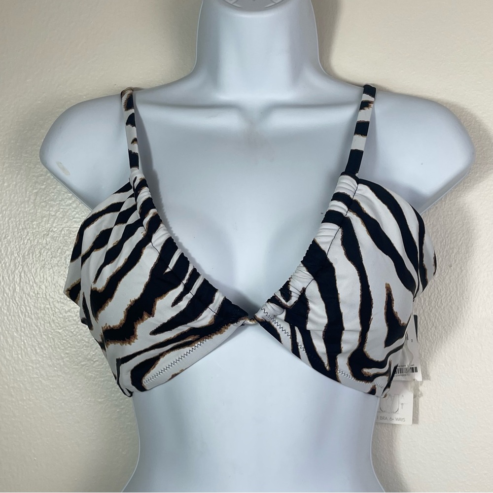 Bar III 6 ways to wear Animal Print Bikini Top
